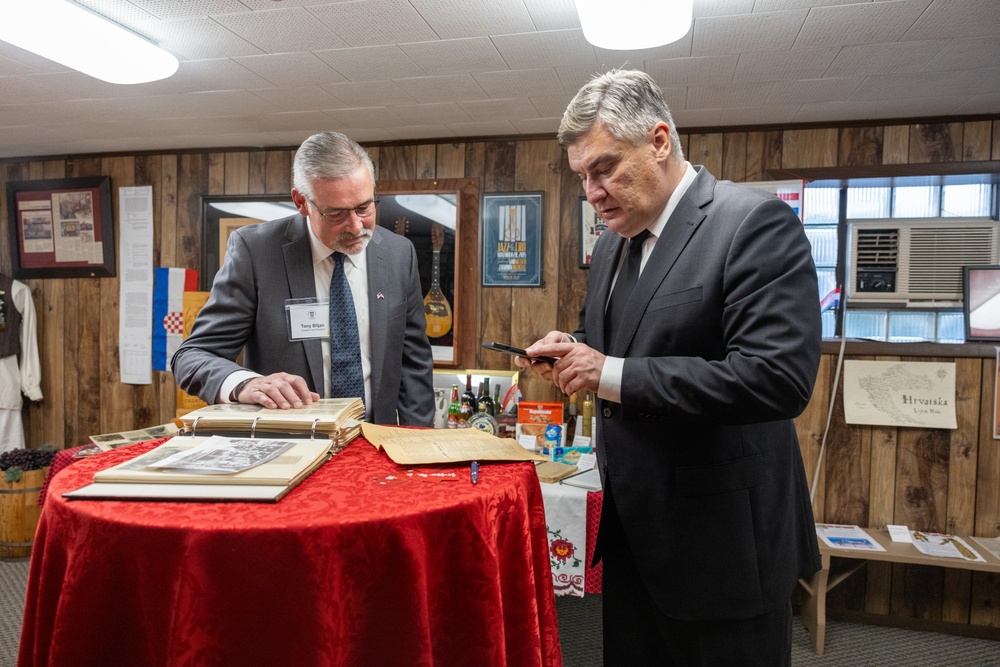 Croatian President Zoran Milanović visits Croatian Hall in Minnesota