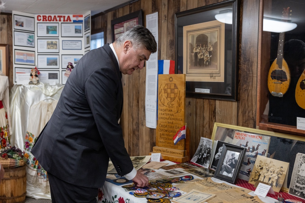 Croatian President Zoran Milanović visits Croatian Hall in Minnesota