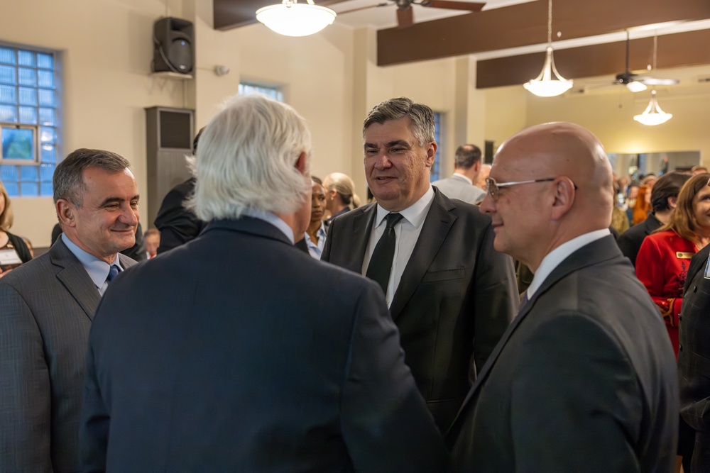 Croatian President Zoran Milanović visits Croatian Hall in Minnesota