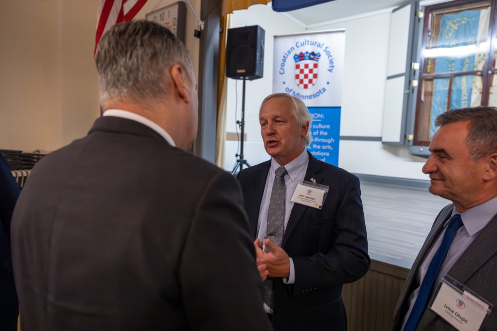 Croatian President Zoran Milanović visits Croatian Hall in Minnesota