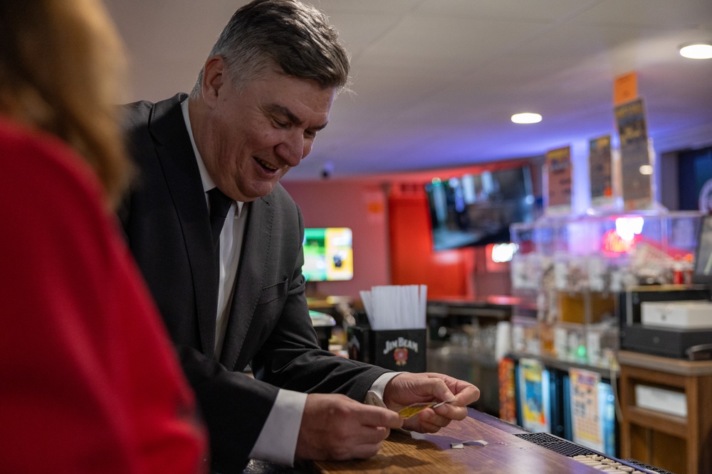 Croatian President Zoran Milanović visits Croatian Hall in Minnesota