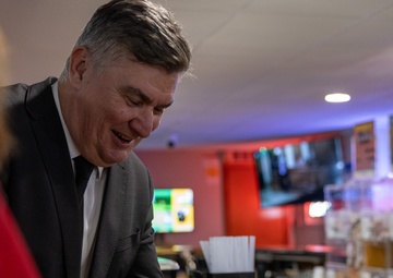 Croatian President Zoran Milanović visits Croatian Hall in Minnesota