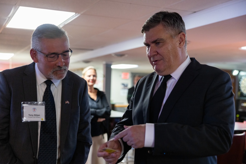 Croatian President Zoran Milanović visits Croatian Hall in Minnesota