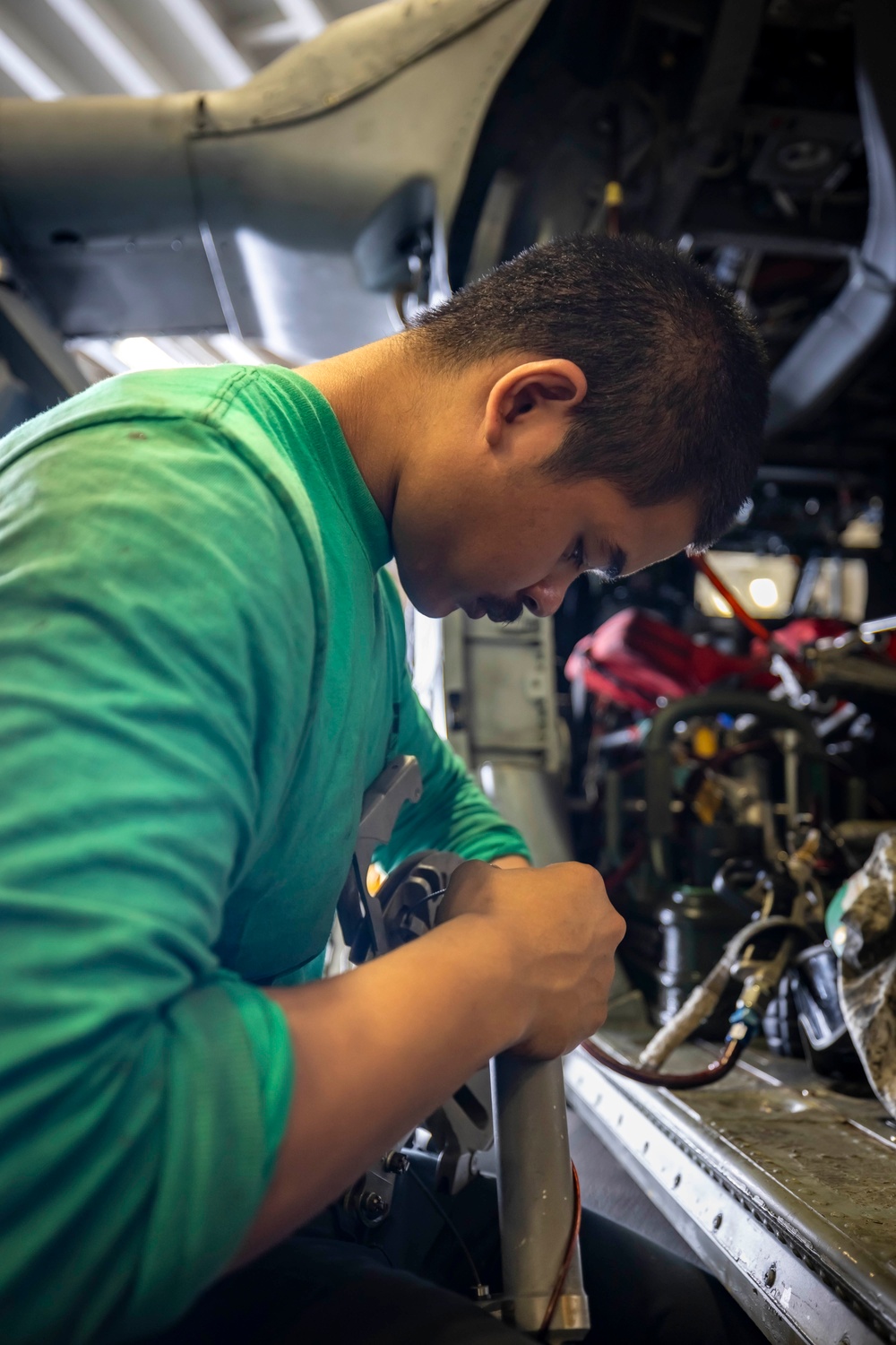 Aircraft Maintenance Aboard USS Iwo Jima