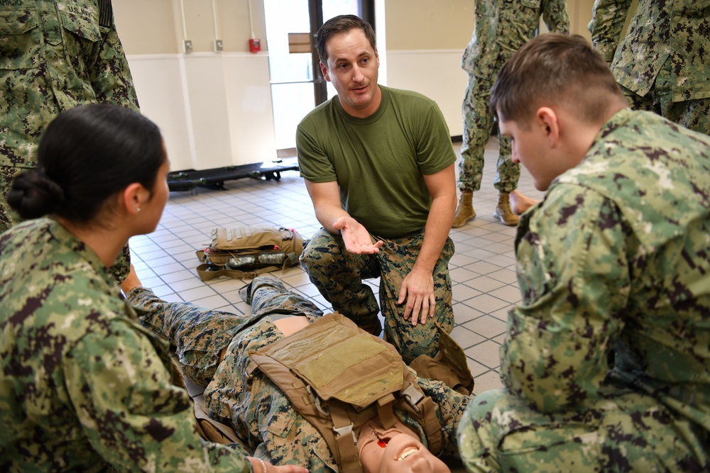 Navy Corpsman in Pensacola Sharpen Life-Saving Skills Through Tactical Combat Casualty Care