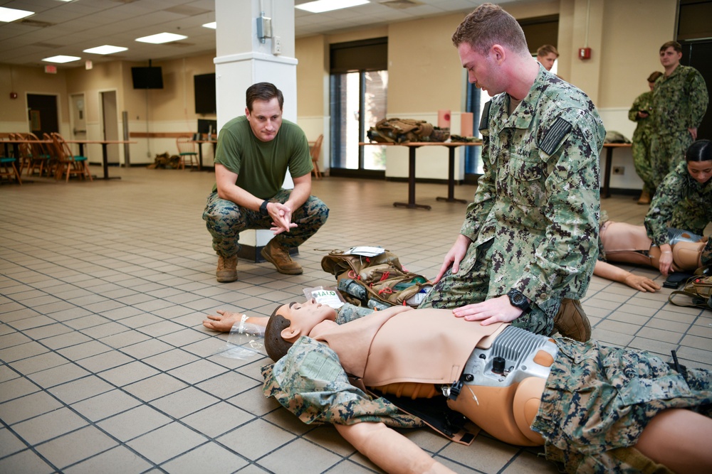 Navy Corpsman in Pensacola Sharpen Life-Saving Skills Through Tactical Combat Casualty Care