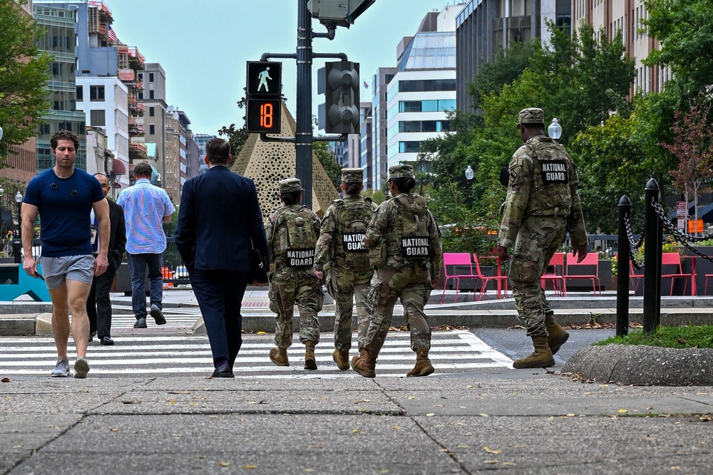 Georgia National Guard patrol in Dupont Circle