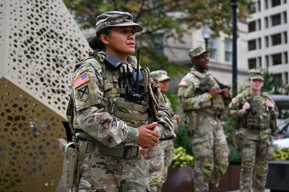 Georgia National Guard patrol in Dupont Circle