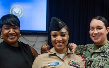 Machinist’s Mate 1st Class Tahirah Geter Advances and Reenlists in the Navy