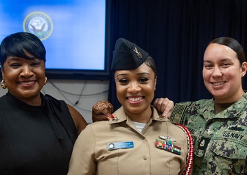 Machinist’s Mate 1st Class Tahirah Geter Advances and Reenlists in the Navy