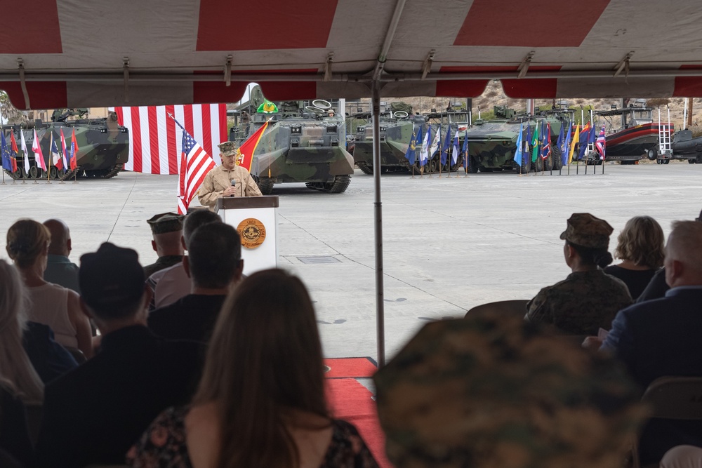 Assault Amphibian School holds AAV Sundown Ceremony at Camp Pendleton