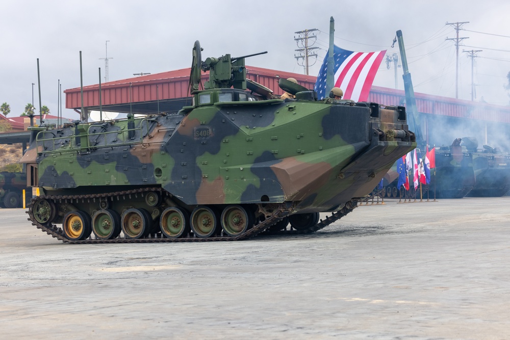 Assault Amphibian School holds AAV Sundown Ceremony at Camp Pendleton