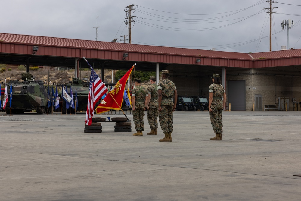 Assault Amphibian School holds AAV Sundown Ceremony at Camp Pendleton