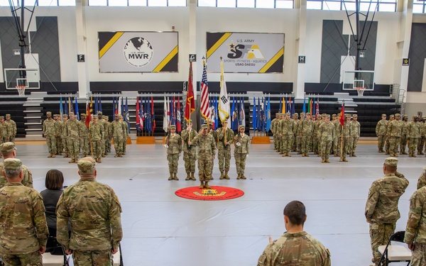 The 25th Transportation Battalion proudly welcomed Command Sgt. Maj. Melvin L. Romero as its new Senior Enlisted Advisor during a Change of Responsibility Ceremony at Camp Carroll on Oct. 1