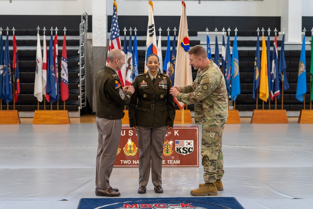 Congratulations to Master Sgt. Markia L. Crumpler!  On Oct. 1 at Camp Carroll, she was promoted to Master Sergeant from Sergeant First Class —a proud milestone in her distinguished U.S. Army career.