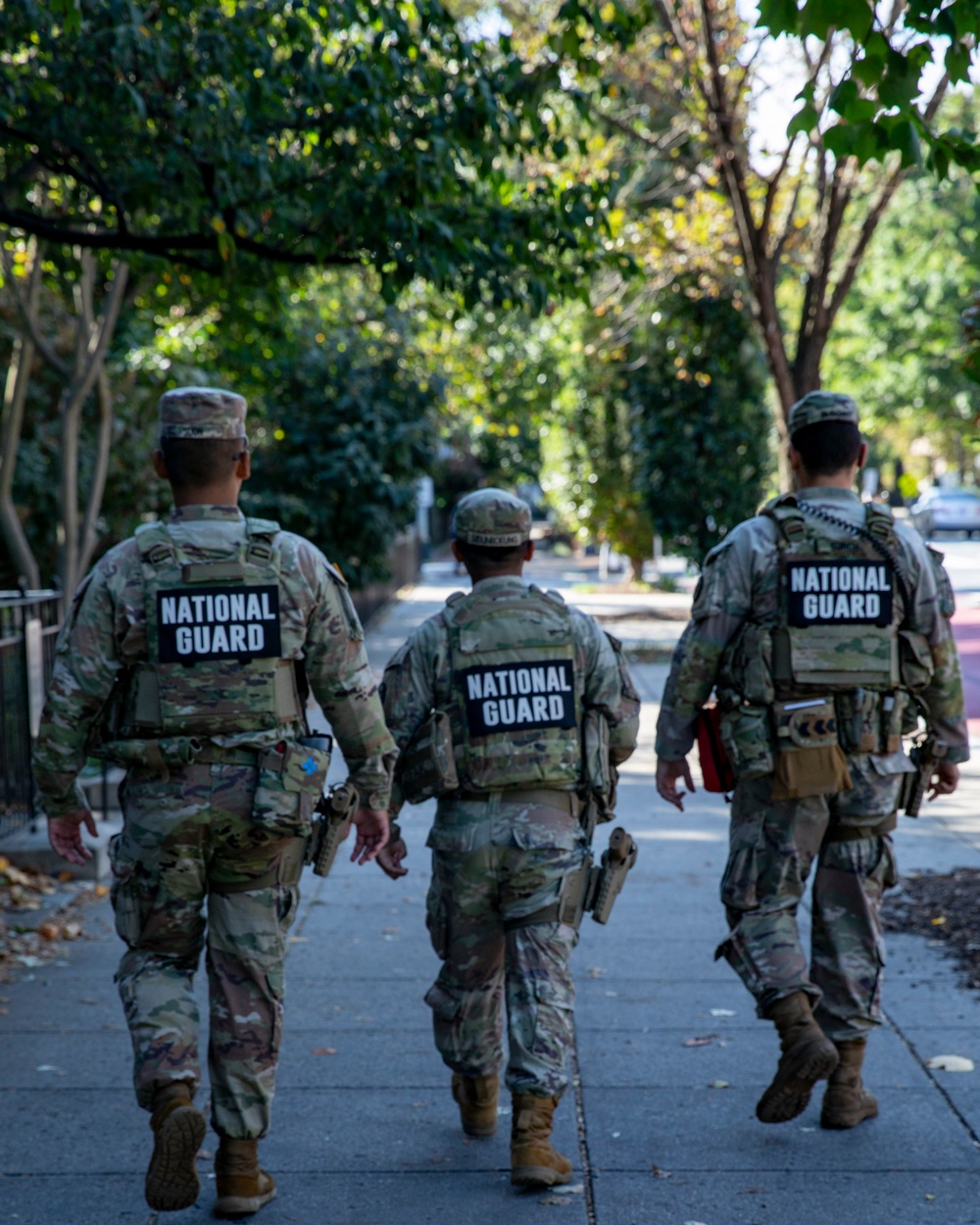 S.C. National Guard Soldiers assigned to Task Force Bulldog Assist in Foot Patrols