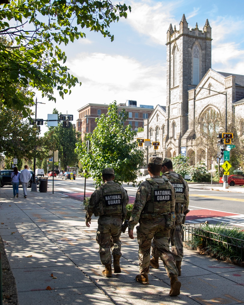 S.C. National Guard Soldiers assigned to Task Force Bulldog Assist in Foot Patrols