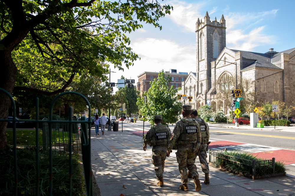 S.C. National Guard Soldiers assigned to Task Force Bulldog Assist in Foot Patrols