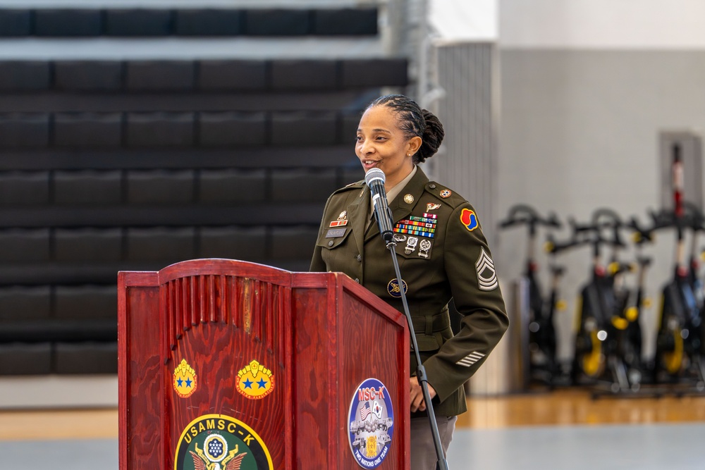 Congratulations to Master Sgt. Markia L. Crumpler!  On Oct. 1 at Camp Carroll, she was promoted to Master Sergeant from Sergeant First Class —a proud milestone in her distinguished U.S. Army career.