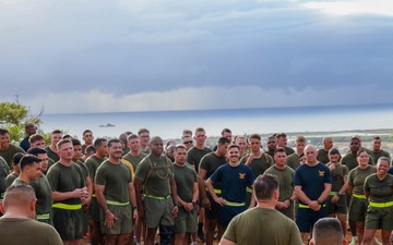 MAG-24 senior enlisted leaders climb Kansas Tower Hill