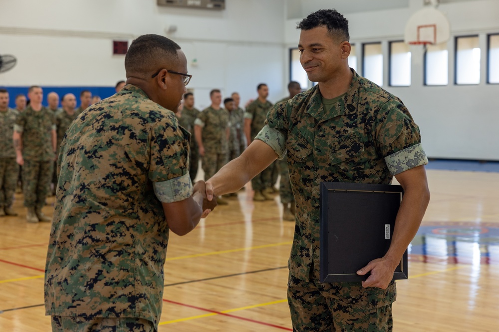Camp Blaz holds formation for recognition