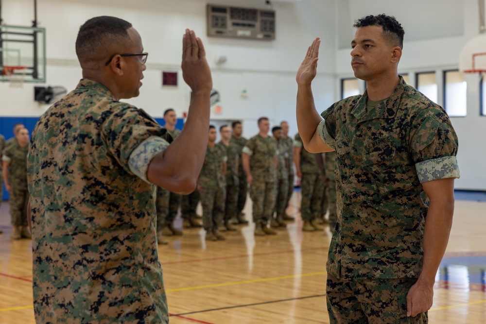 Camp Blaz holds formation for recognition