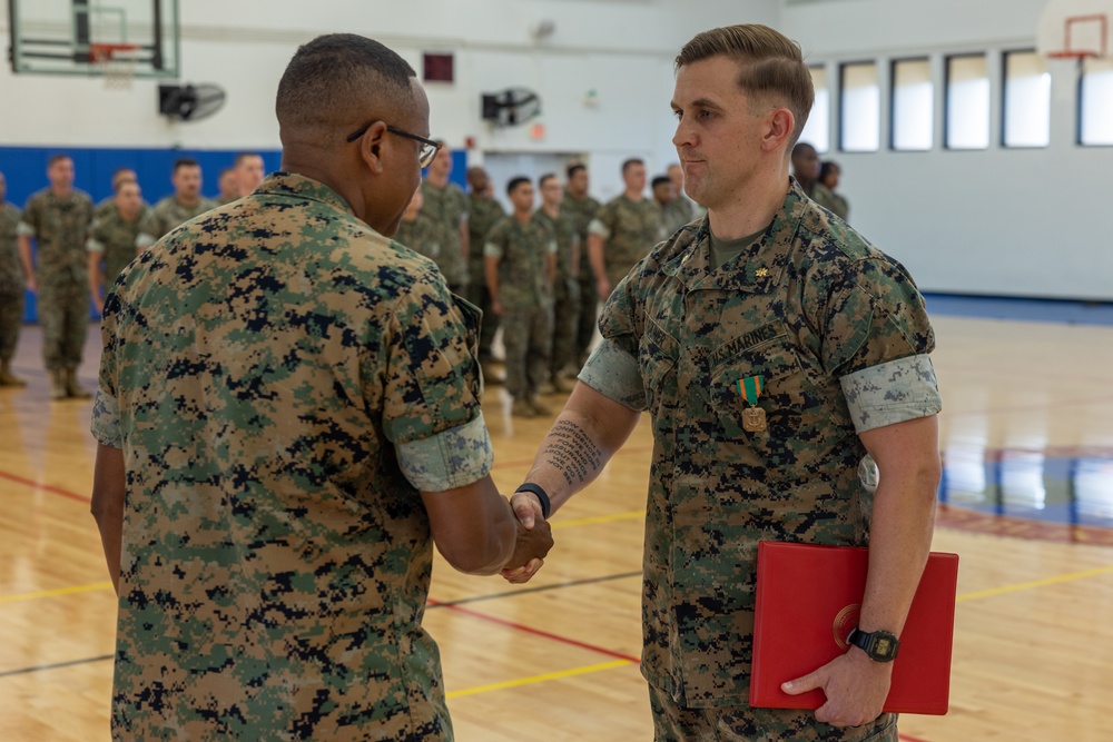 Camp Blaz holds formation for recognition