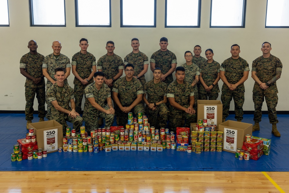 Camp Blaz doubles initial goal as canned food drive comes to a close