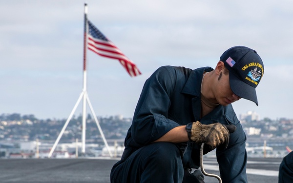 Abraham Lincoln conducts routine operations