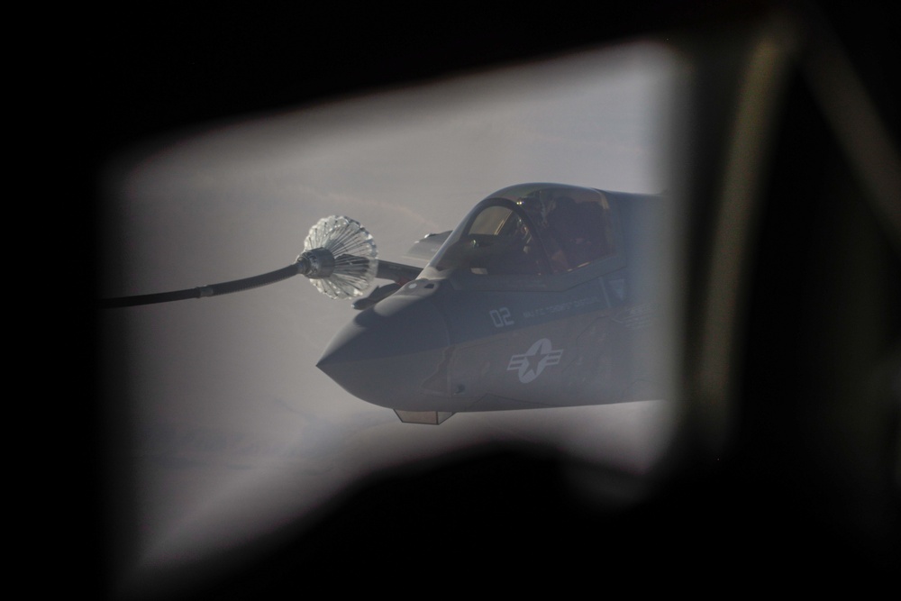 U.S. Marines with VMFA-542 conduct flight operations in the CENTCOM area of operation