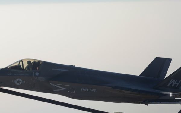 U.S. Marines with VMFA-542 conduct flight operations in the CENTCOM area of operation