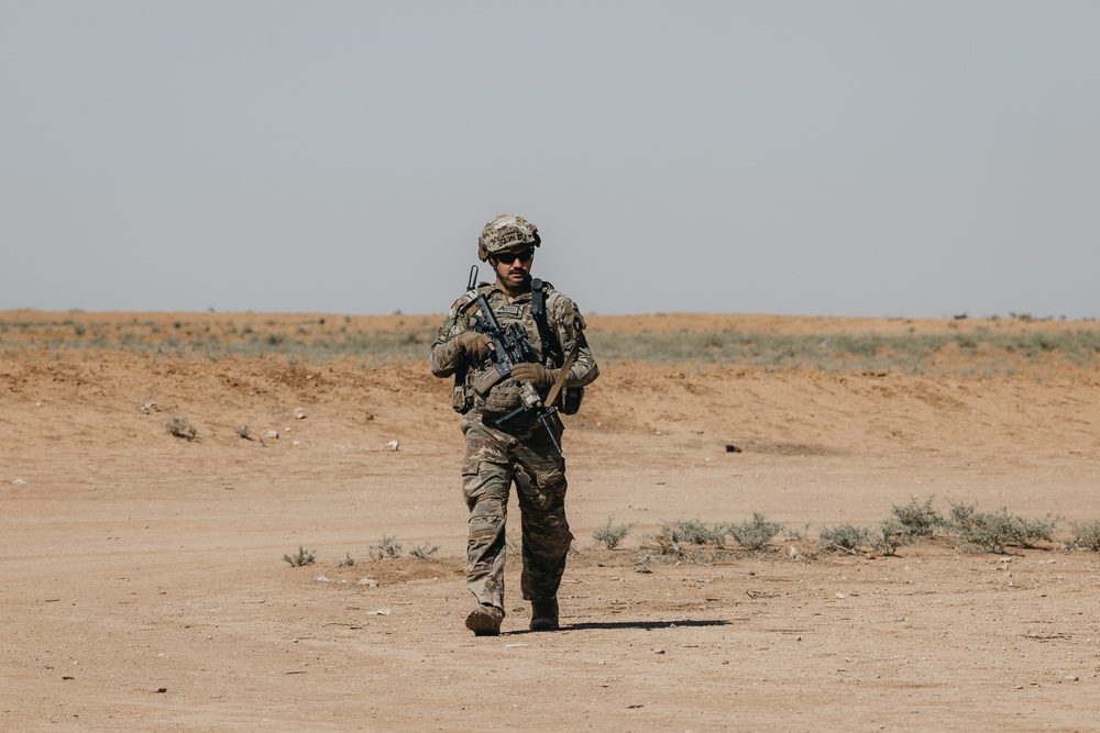 Iowa National Guard Soldiers conduct civil engagement