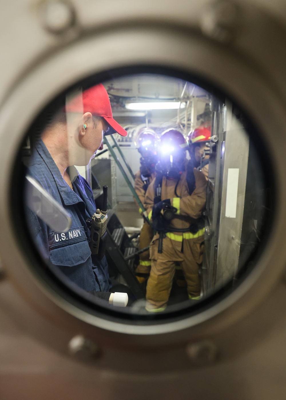 Damage Control Drill in Engineering Spaces aboard USS Paul Ignatius (DDG 117)