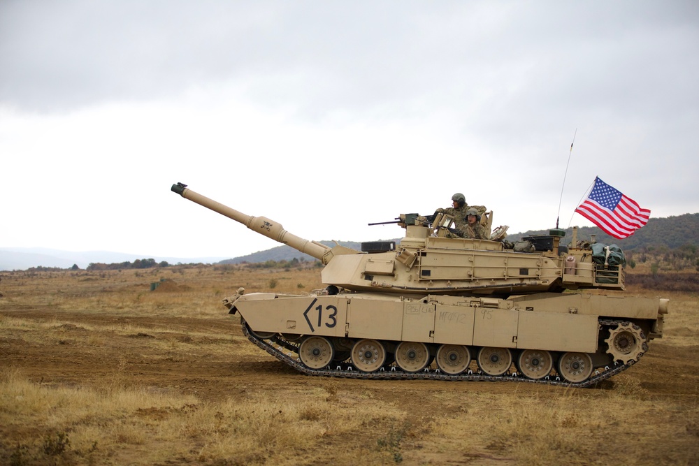 1st ABCT, 1st Infantry Division, M1A2 Abrams Conduct Table V Gunnery at Novo Selo Training Area
