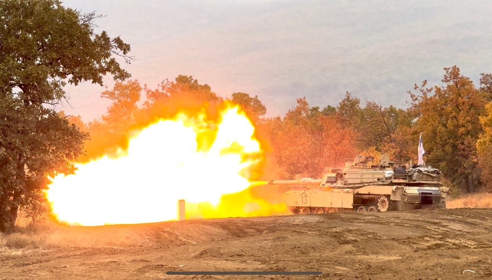 1st ABCT, 1st Infantry Division, M1A2 Abrams Conduct Table V Gunnery at Novo Selo Training Area