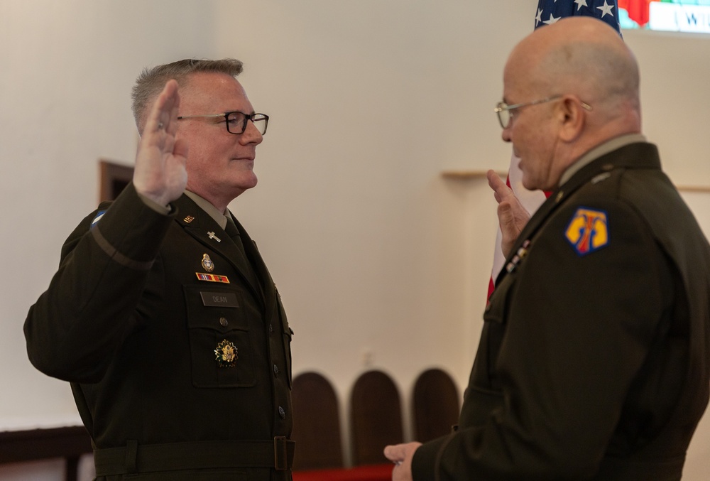 Chaplain Col. Eric Dean Promotion Ceremony Chaplain Col. Eric Dean Promotion Ceremony