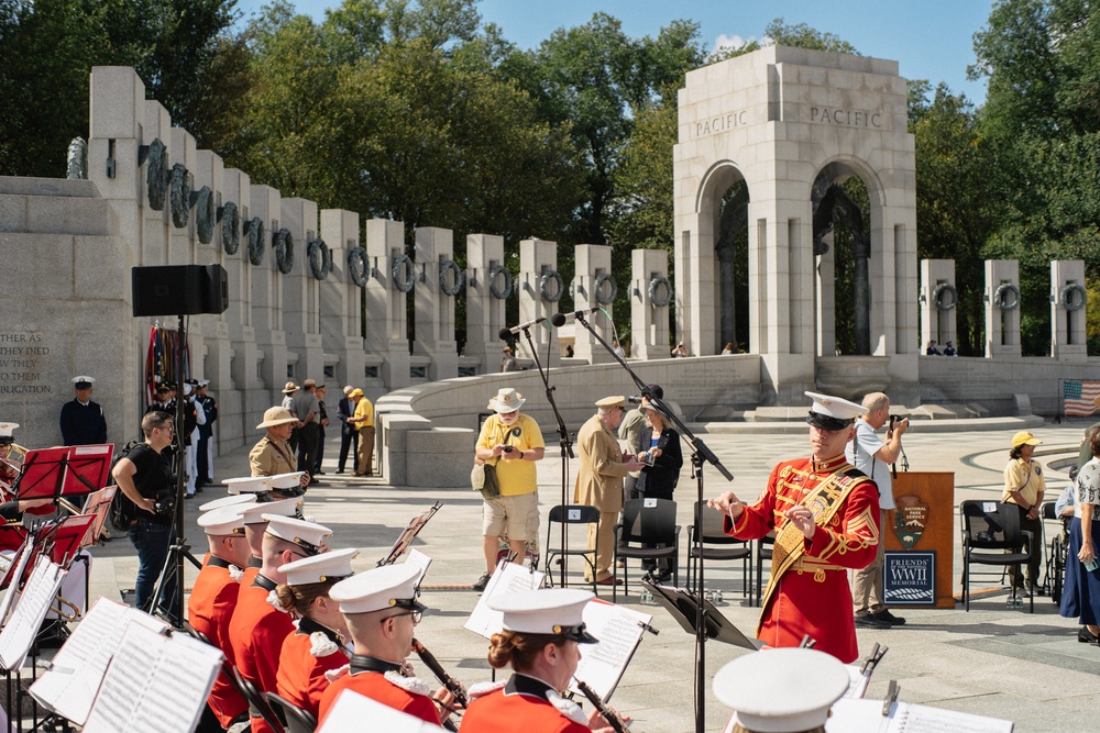 &quot;The President's Own' United States Marine Band Performs at the WWII Memorial for the 80th VJ Day Anniversary