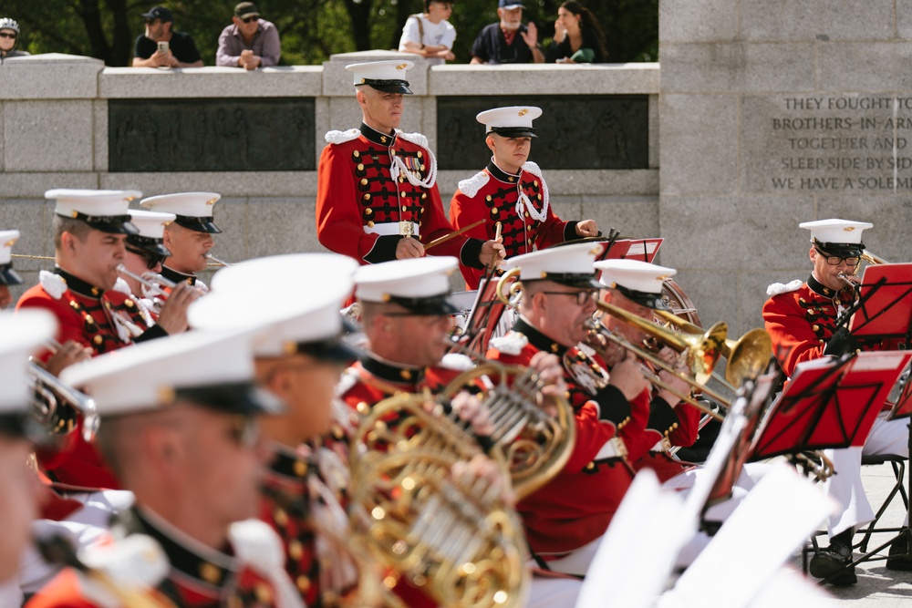 &quot;The President's Own' United States Marine Band Performs at the WWII Memorial for the 80th VJ Day Anniversary