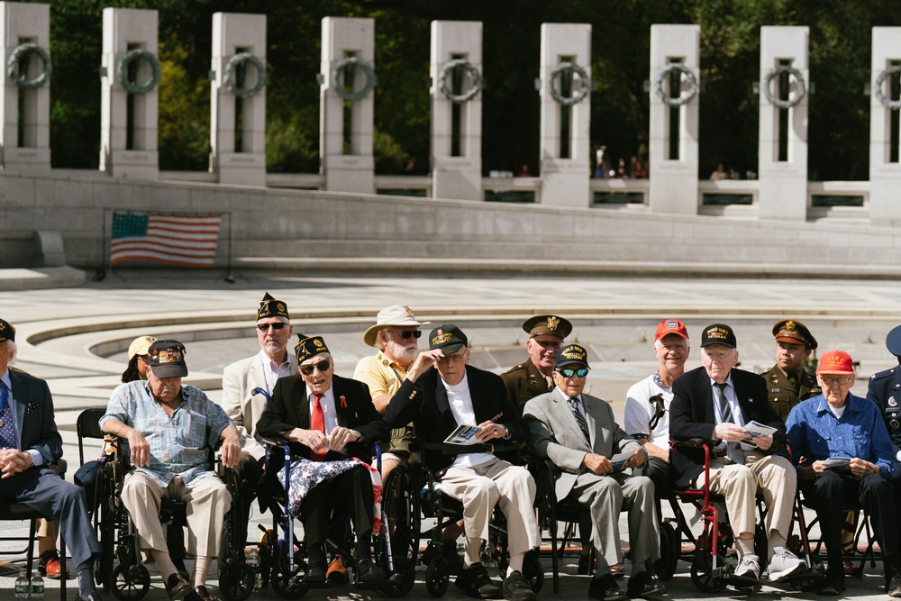 &quot;The President's Own' United States Marine Band Performs at the WWII Memorial for the 80th VJ Day Anniversary