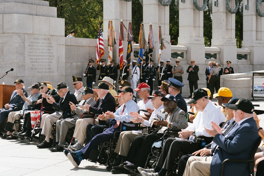 &quot;The President's Own' United States Marine Band Performs at the WWII Memorial for the 80th VJ Day Anniversary