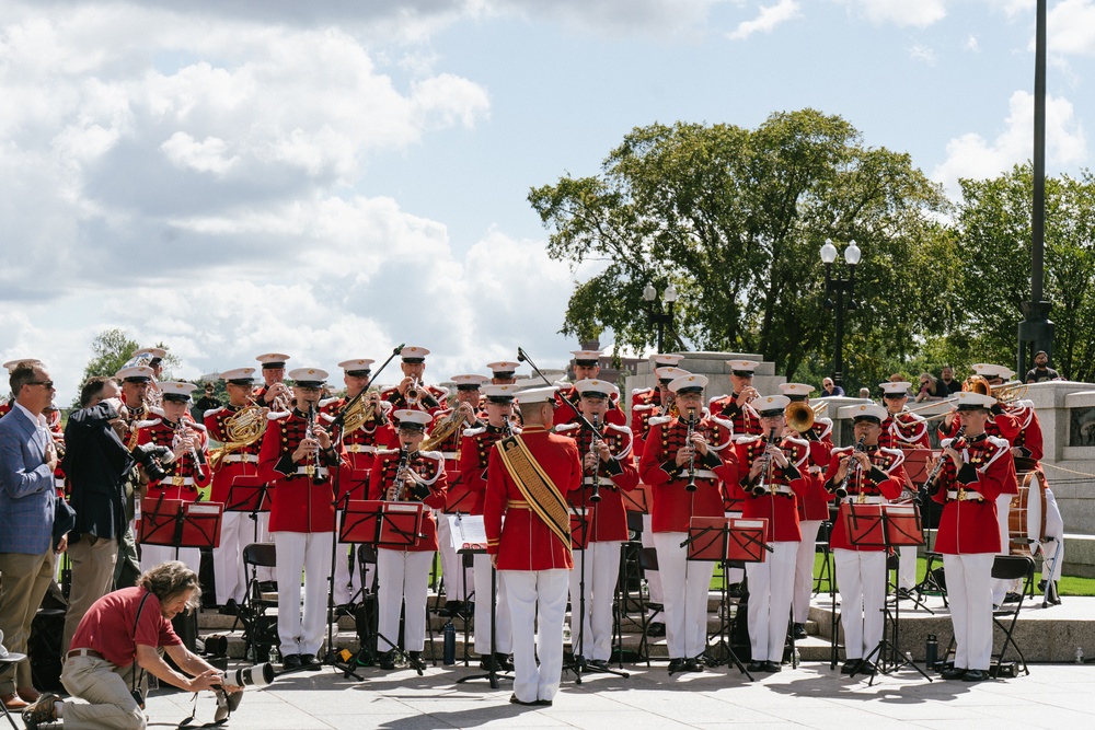 &quot;The President's Own' United States Marine Band Performs at the WWII Memorial for the 80th VJ Day Anniversary