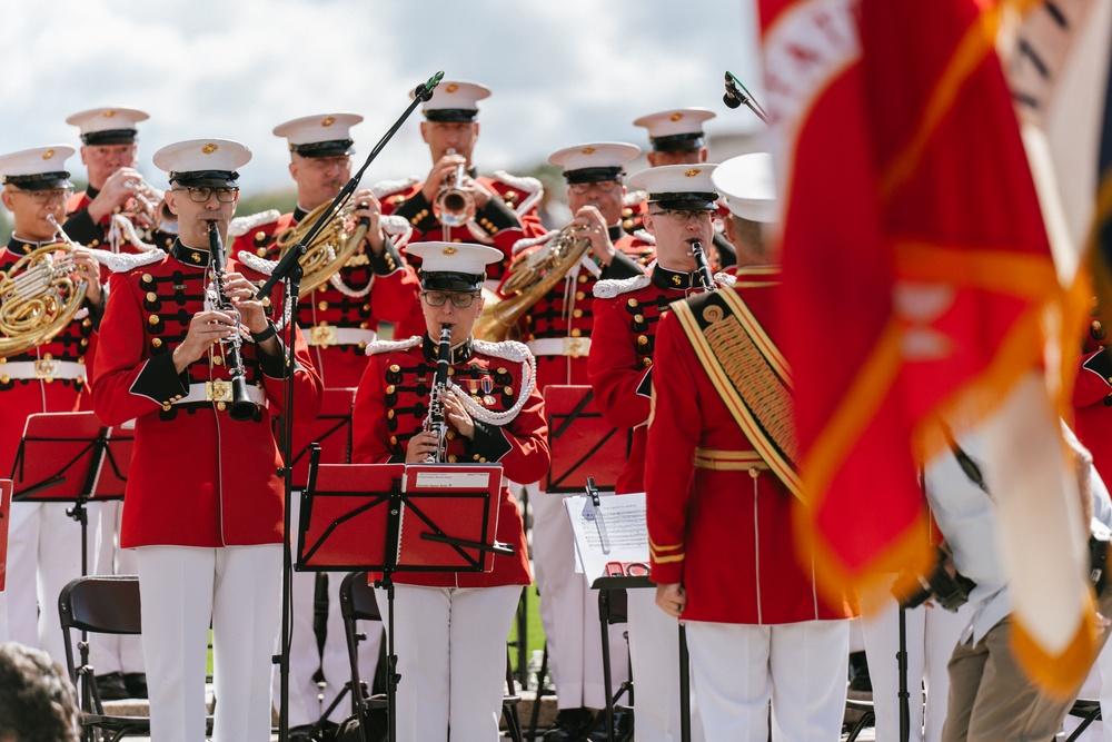 &quot;The President's Own' United States Marine Band Performs at the WWII Memorial for the 80th VJ Day Anniversary