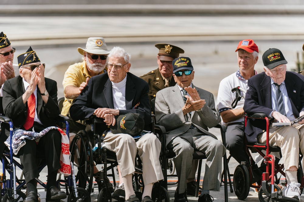 &quot;The President's Own' United States Marine Band Performs at the WWII Memorial for the 80th VJ Day Anniversary