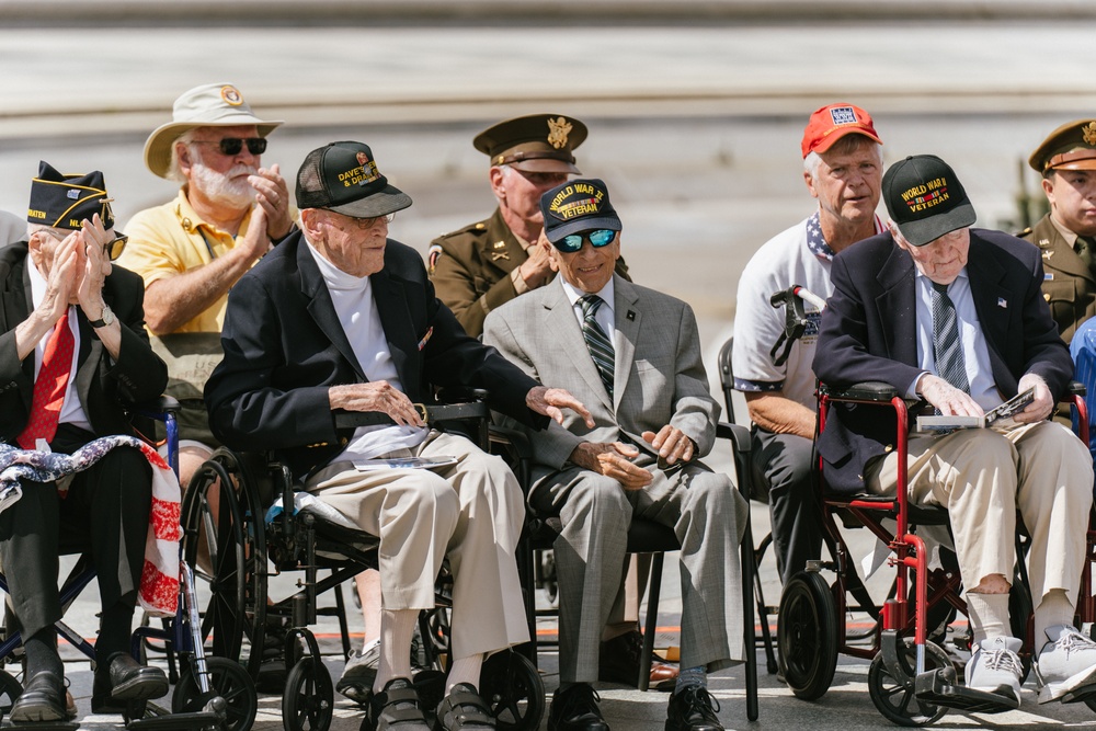 &quot;The President's Own' United States Marine Band Performs at the WWII Memorial for the 80th VJ Day Anniversary