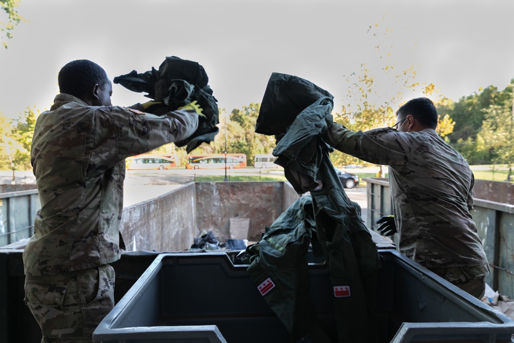 National Guardsmen clear out buildings for Capital Guardian Youth ChalleNGe Academy