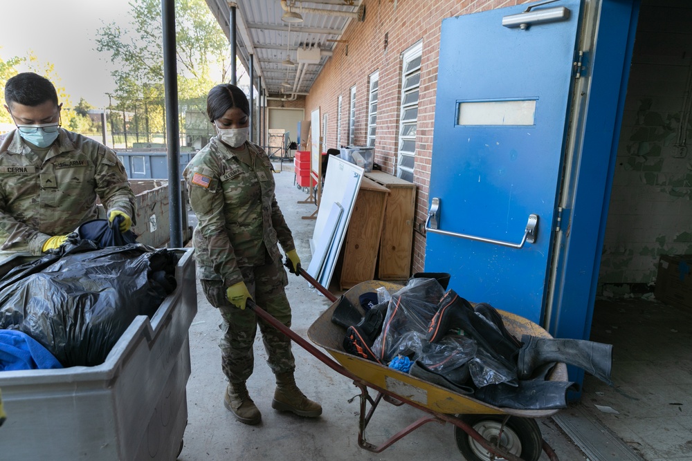 National Guardsmen clear out buildings for Capital Guardian Youth ChalleNGe Academy