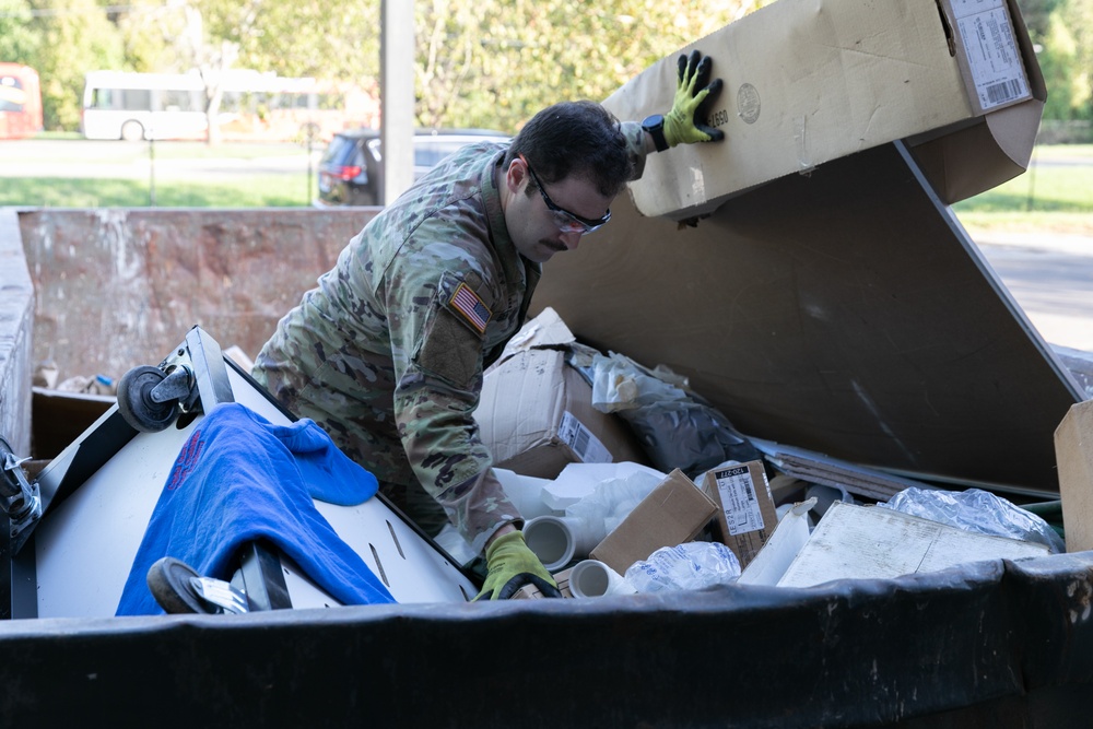 National Guardsmen clear out buildings for Capital Guardian Youth ChalleNGe Academy