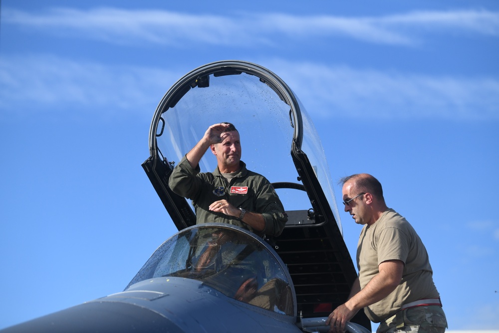A chapter closed, 104th Fighter  Wing Commander takes final flight