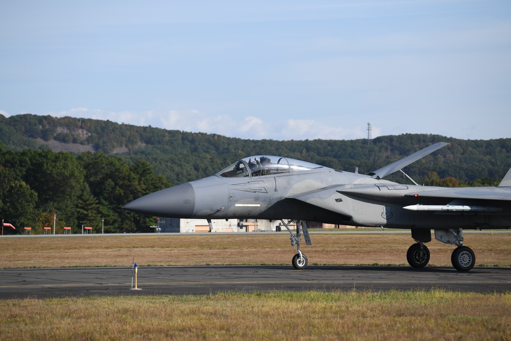 A chapter closed, 104th Fighter  Wing Commander takes final flight