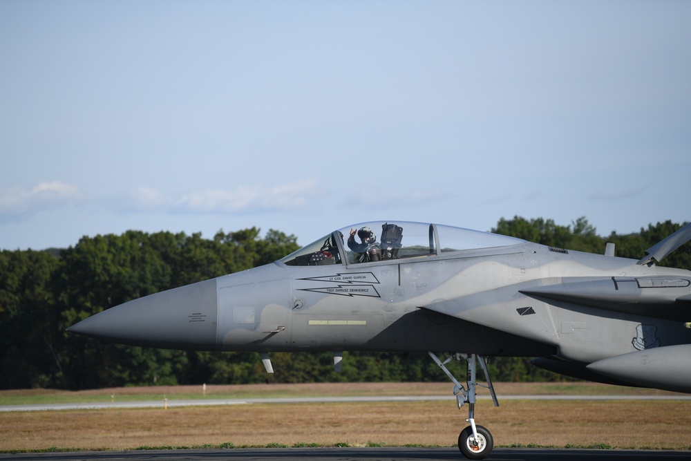 A chapter closed, 104th Fighter  Wing Commander takes final flight